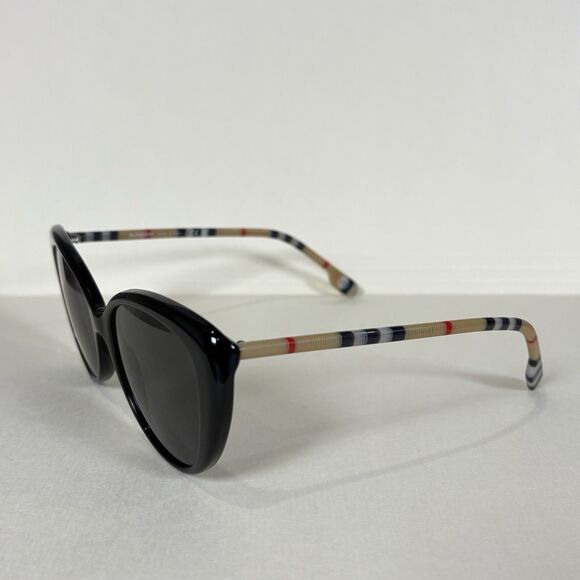 Burberry Sunglasses B4407-F 3853/87 Black Nova Check Asian Fit with Gray Lenses - Picture 4 of 15